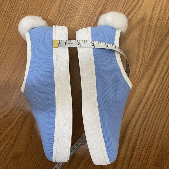 Opening Ceremony Blue Bobby Sock Pom Pom Sneakers slip-on knit shoes EU 38 - Picture 9 of 12